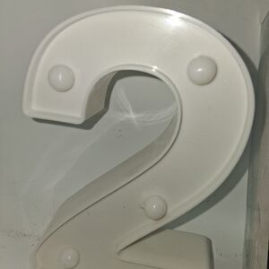 White Light-Up Number Led Party Decoration Stand Alone